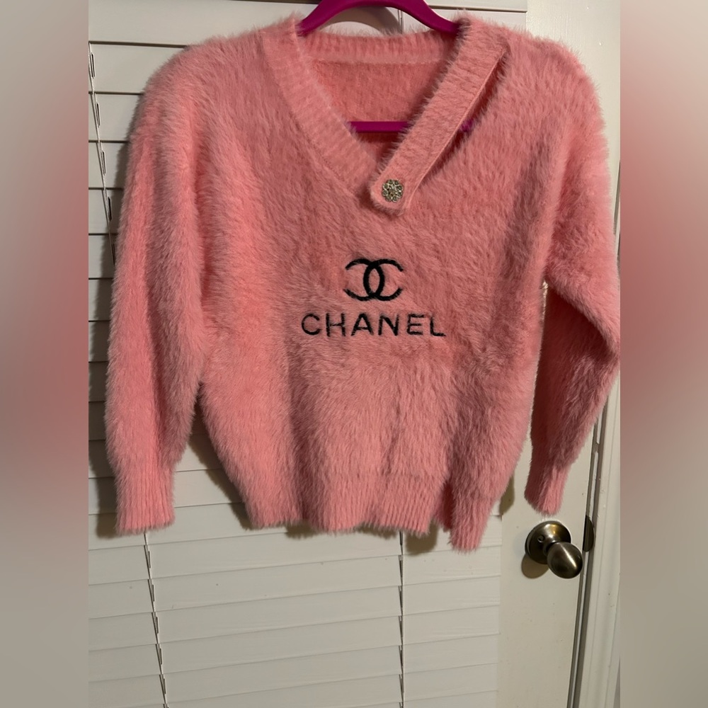 Pink Fluffy Chanel Sweater